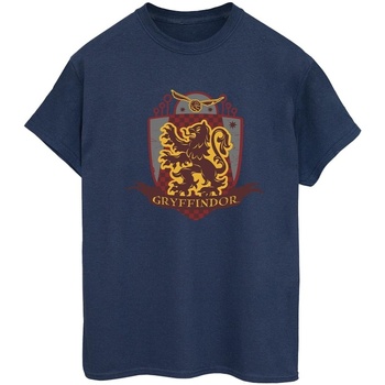 Abbigliamento Donna T-shirts a maniche lunghe Harry Potter Gryffindor Chest Badge Blu