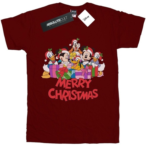 Abbigliamento Bambino T-shirt maniche corte Disney Mickey Mouse And Friends Christmas Multicolore