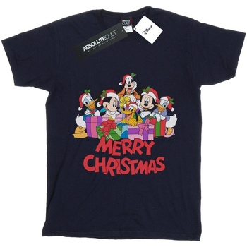 Abbigliamento Bambino T-shirt maniche corte Disney Mickey Mouse And Friends Christmas Blu