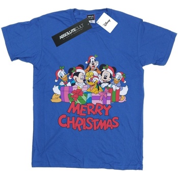 Abbigliamento Bambino T-shirt maniche corte Disney Mickey Mouse And Friends Christmas Blu