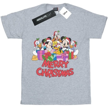 Abbigliamento Bambino T-shirt maniche corte Disney Mickey Mouse And Friends Christmas Grigio
