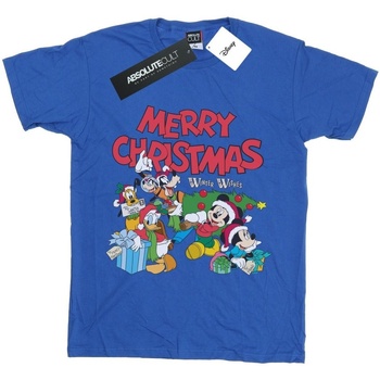 Abbigliamento Bambino T-shirt maniche corte Disney Mickey And Friends Winter Wishes Blu