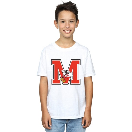 Abbigliamento Bambino T-shirt maniche corte Disney Mickey Mouse Running Bianco