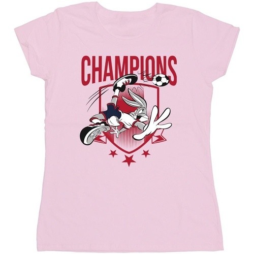 Abbigliamento Donna T-shirts a maniche lunghe Dessins Animés Bugs Bunny Champions Rosso