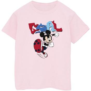 Abbigliamento Bambino T-shirt maniche corte Disney Mickey Mouse Goal Striker Pose Rosso