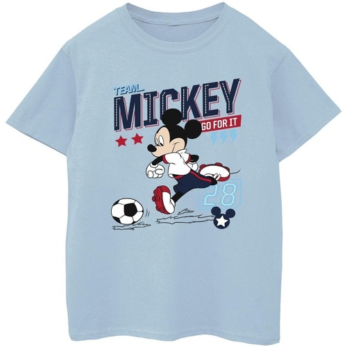 Abbigliamento Bambino T-shirt maniche corte Disney Mickey Mouse Team Mickey Football Blu