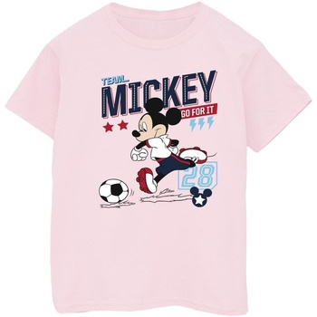 Abbigliamento Bambino T-shirt maniche corte Disney Mickey Mouse Team Mickey Football Rosso