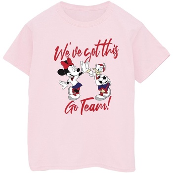 Abbigliamento Bambino T-shirt maniche corte Disney Minnie Daisy We've Got This Rosso