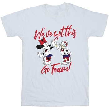 Abbigliamento Bambino T-shirt maniche corte Disney Minnie Daisy We've Got This Bianco