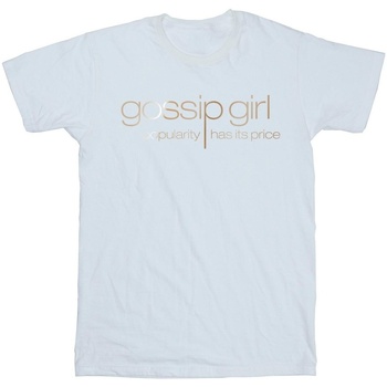 Abbigliamento Uomo T-shirts a maniche lunghe Gossip Girl Gold Logo Bianco