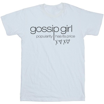 Abbigliamento Uomo T-shirts a maniche lunghe Gossip Girl Popularity Has It's Price Bianco