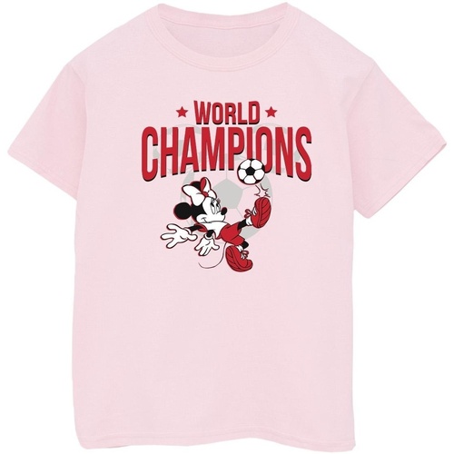 Abbigliamento Bambino T-shirt maniche corte Disney Minnie Mouse World Champions Rosso