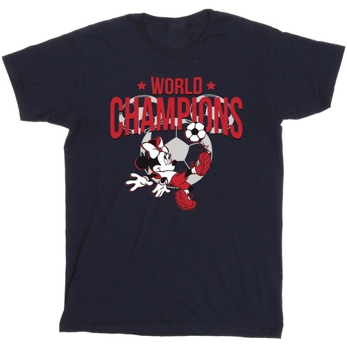 Abbigliamento Bambino T-shirt maniche corte Disney Minnie Mouse World Champions Blu