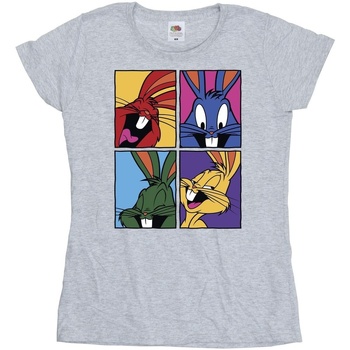 Abbigliamento Donna T-shirts a maniche lunghe Dessins Animés Bugs Pop Art Grigio