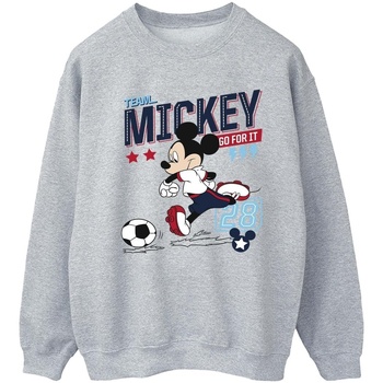 Abbigliamento Donna Felpe Disney Mickey Mouse Team Mickey Football Grigio