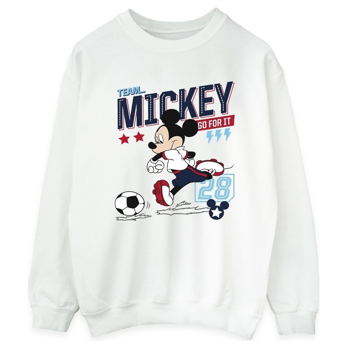 Abbigliamento Donna Felpe Disney Mickey Mouse Team Mickey Football Bianco