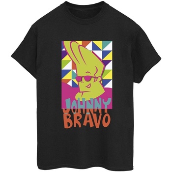 Abbigliamento Donna T-shirts a maniche lunghe Johnny Bravo Multi Triangles Pop Art Nero