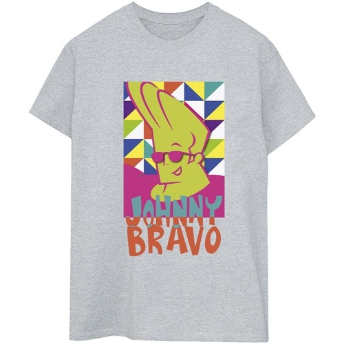 Abbigliamento Donna T-shirts a maniche lunghe Johnny Bravo Multi Triangles Pop Art Grigio