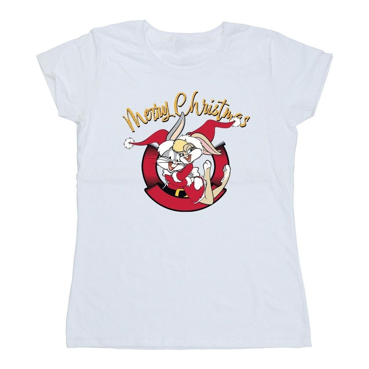Abbigliamento Donna T-shirts a maniche lunghe Dessins Animés Lola Merry Christmas Bianco