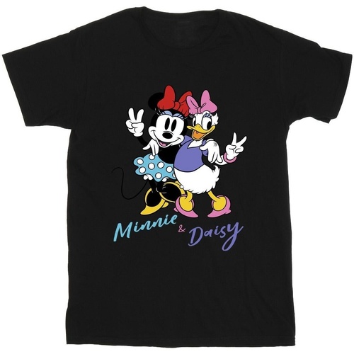 Abbigliamento Bambino T-shirt maniche corte Disney Minnie Mouse And Daisy Nero
