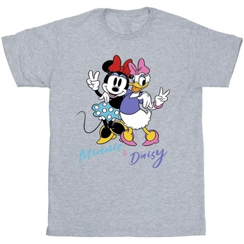 Abbigliamento Bambino T-shirt maniche corte Disney Minnie Mouse And Daisy Grigio