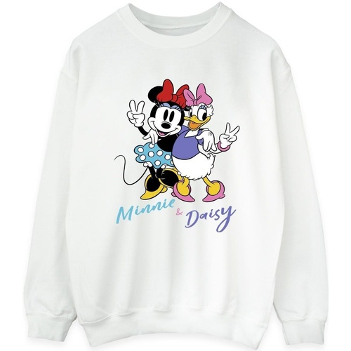Abbigliamento Donna Felpe Disney Minnie Mouse And Daisy Bianco