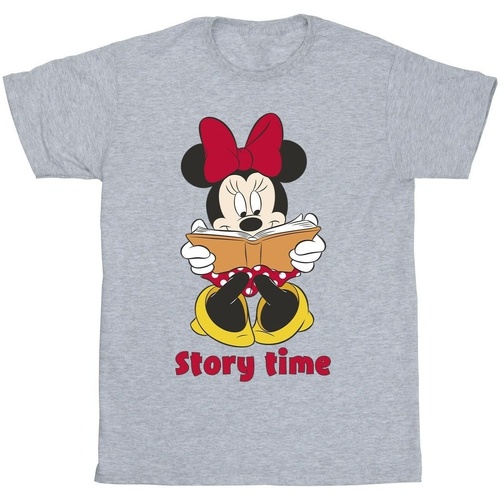 Abbigliamento Bambino T-shirt maniche corte Disney Minnie Mouse Story Time Grigio