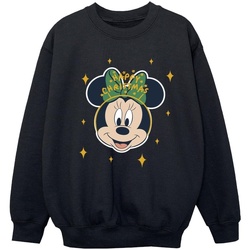 Abbigliamento Bambina Felpe Disney Minnie Mouse Happy Christmas Nero