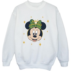 Abbigliamento Bambina Felpe Disney Minnie Mouse Happy Christmas Bianco