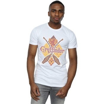 Abbigliamento Uomo T-shirts a maniche lunghe Harry Potter Gryffindor Lozenge Bianco