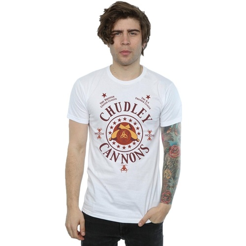 Abbigliamento Uomo T-shirts a maniche lunghe Harry Potter Chudley Cannons Logo Bianco