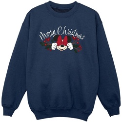 Abbigliamento Bambina Felpe Disney Minnie Mouse Christmas Holly Blu