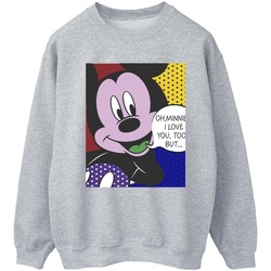 Abbigliamento Donna Felpe Disney Mickey Mouse Oh Minnie Pop Art Grigio