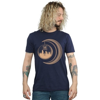 Abbigliamento Uomo T-shirts a maniche lunghe Harry Potter Hogwarts Moon Blu
