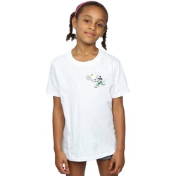 Abbigliamento Bambina T-shirts a maniche lunghe Disney Minnie Mouse Tennis Breast Print Bianco