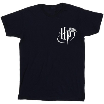 Abbigliamento Uomo T-shirts a maniche lunghe Harry Potter Logo Pocket Blu