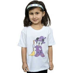 Abbigliamento Bambina T-shirts a maniche lunghe Disney Minnie Mouse Witch Costume Bianco