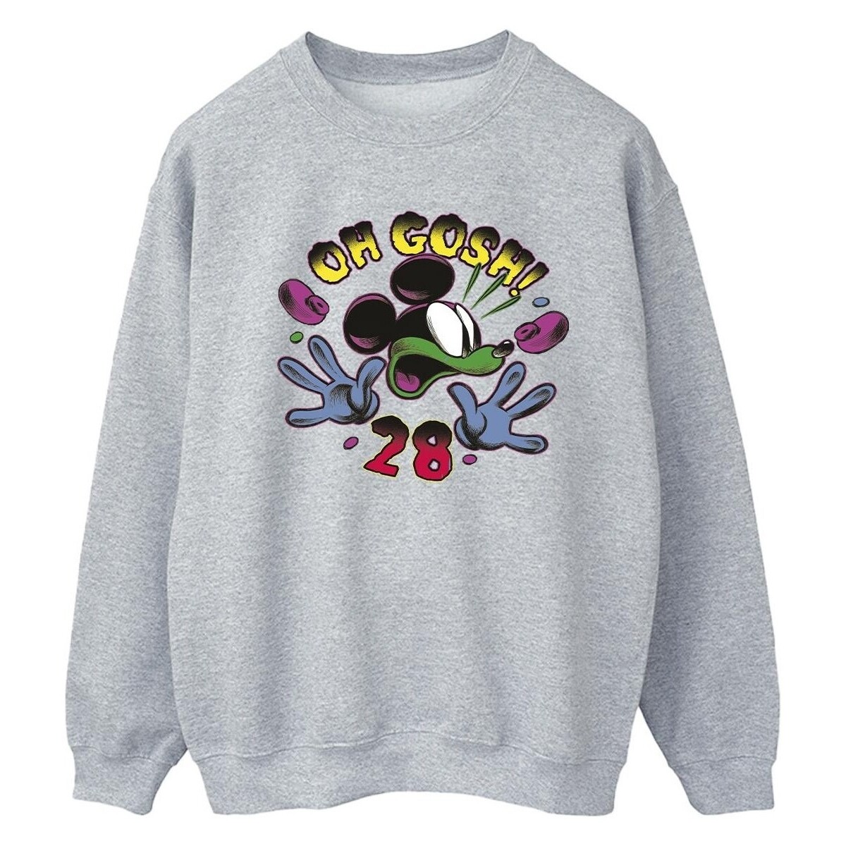 Abbigliamento Donna Felpe Disney Mickey Mouse Oh Gosh Pop Art Grigio