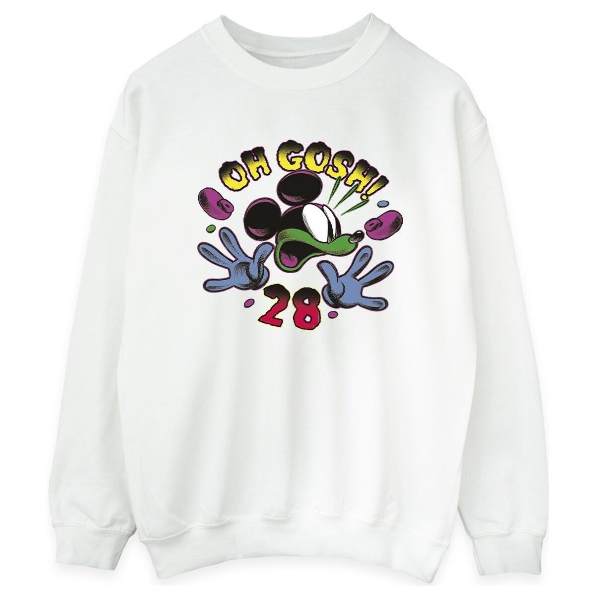 Abbigliamento Donna Felpe Disney Mickey Mouse Oh Gosh Pop Art Bianco