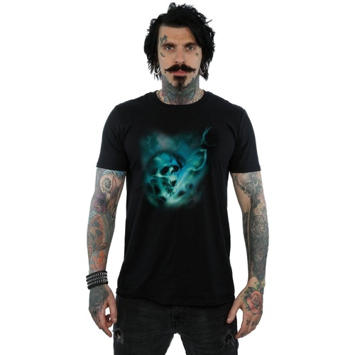 Abbigliamento Uomo T-shirts a maniche lunghe Harry Potter Voldemort Dark Mark Mist Nero
