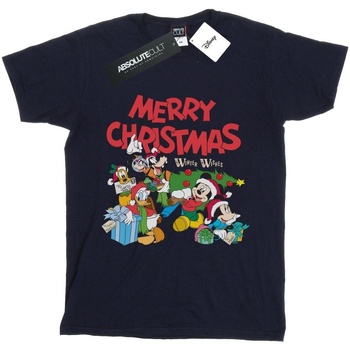 Abbigliamento Bambina T-shirts a maniche lunghe Disney Mickey And Friends Winter Wishes Blu