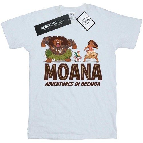 Abbigliamento Bambino T-shirt maniche corte Disney Moana Adventures in Oceania Bianco
