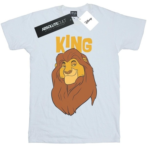 Abbigliamento Donna T-shirts a maniche lunghe Disney The Lion King Mufasa King Bianco