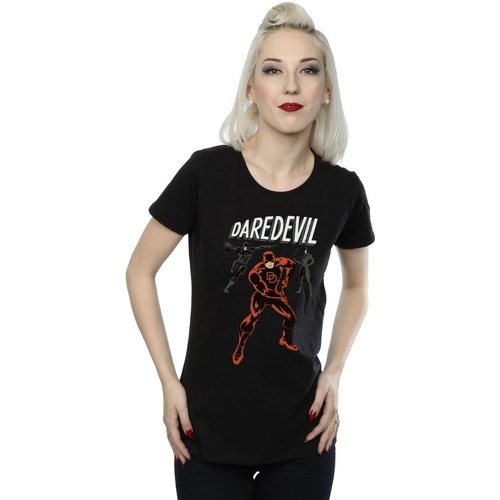 Abbigliamento Donna T-shirts a maniche lunghe Marvel Daredevil Pose Nero