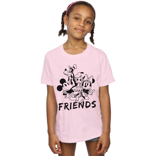 Abbigliamento Bambina T-shirts a maniche lunghe Disney Mickey Mouse And Friends Rosso