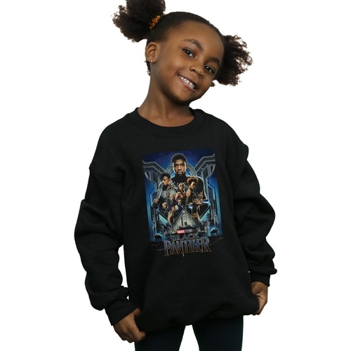 Abbigliamento Bambina Felpe Marvel Studios Black Panther Poster Nero