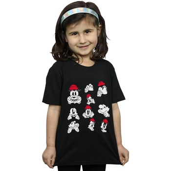 Abbigliamento Bambina T-shirts a maniche lunghe Disney Minnie Mickey Photo Poses Nero