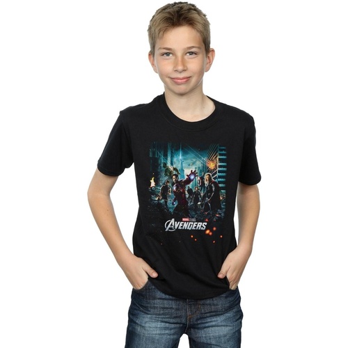 Abbigliamento Bambino T-shirt maniche corte Marvel Studios The Avengers Poster Nero