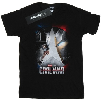 Abbigliamento Bambino T-shirt maniche corte Marvel Studios Captain America Civil War Poster Nero