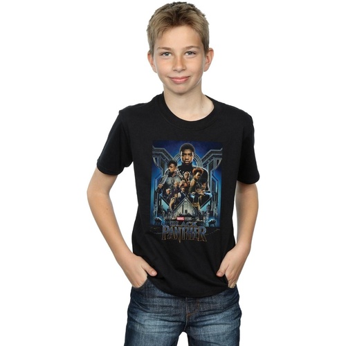 Abbigliamento Bambino T-shirt maniche corte Marvel Studios Black Panther Poster Nero